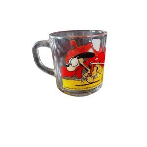 Vintage 1978 Garfield McDonald's Glass Mug Use Your Friends Wisely Jim Davis